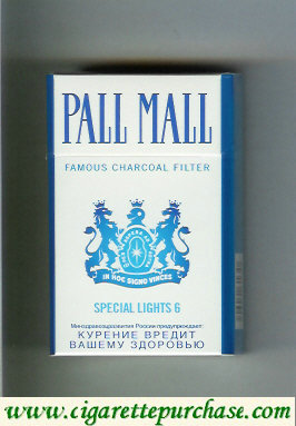 Pall Mall Famous Charcoal Filter Special Lights 6 cigarettes hard box